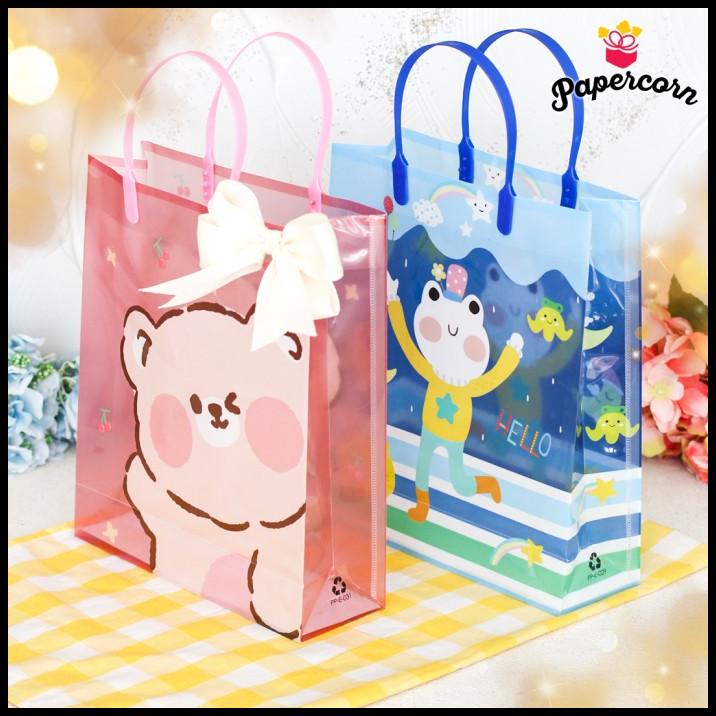 

TERBARU 5 PCS TAS MIKA / TAS SOUVENIR BERUANG PINK UK 23X7,8X27,5 CM !!!