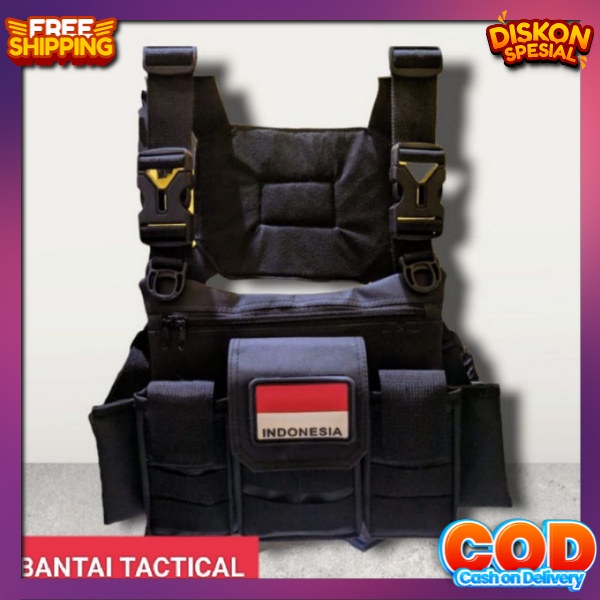 Buffback Slingbag Bahan Tebal Premium Distro Pria Dewasa Caschest Bags Tss Premium Tactical Berkwali