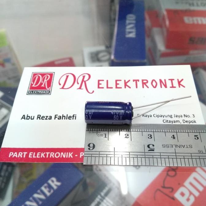 Elco Capasitor Kapasitor Panasonic 470uf 470 uf mikro 50v 50 volt dre3 Murah