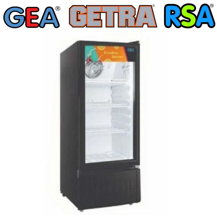 DISPLAY COOLER RSA AGATE-200 SHOWCASE MINUMAN DINGIN 1 PINTU ORIGINAL