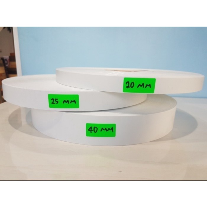 ```````] EDGING VINIL PLIMIR PUTIH LEBAR 50mm