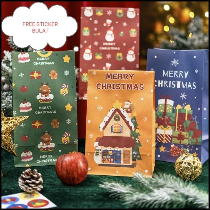 

GRATIS ONGKIR PAPER BAG NATAL KERTAS KUE NATAL FREE STIKER NATAL LUCU IMUT !