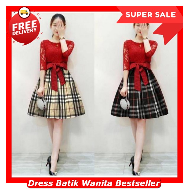 Baju Kantor Bathek Dres Kondangan Kekinian Dris Bathiek Kekinian Dress Natal Wanita Terbaru Dreaa Ba