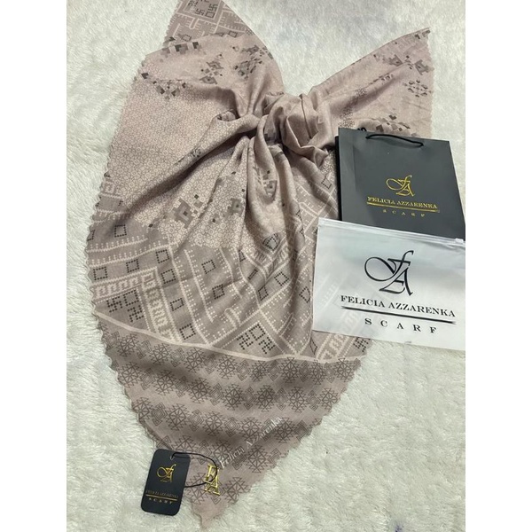 STYLISH HIJAB DAILY Felicia Azzarenka scraf motif terbaru free paperbag