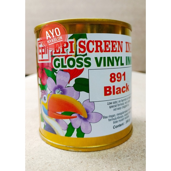 

Promo Epi Screen Ink Gloss Vinyl Ink 891 Black Tinta Epi Hitam 891 High Quality