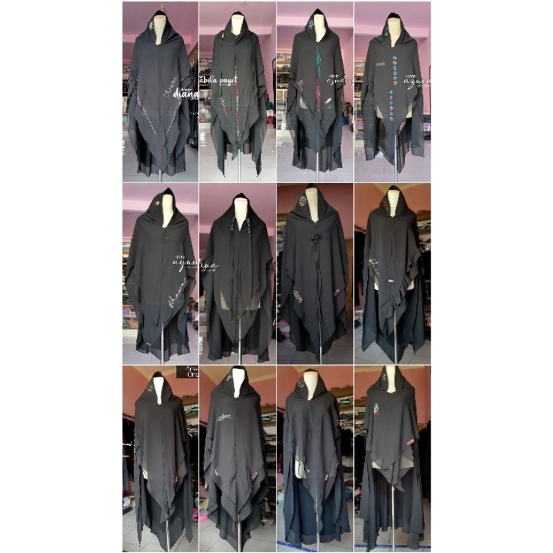 STYLISH HIJAB DAILY Khimar Thewa Ceruty Babydoll 2 layer by Asy-syakira fashion Temboro COD