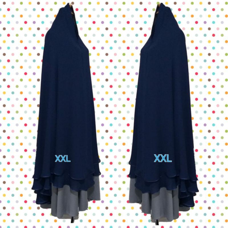 STYLISH HIJAB DAILY Jilbab Jumbo XXL syari Sifon Arab/ Chiffon silky 2 layer by Hijab Muslimah
