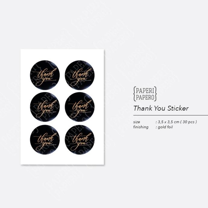 

hanya disini] Thank You Sticker - Stiker Segel Tempel Hitam Black (30 pcs)
