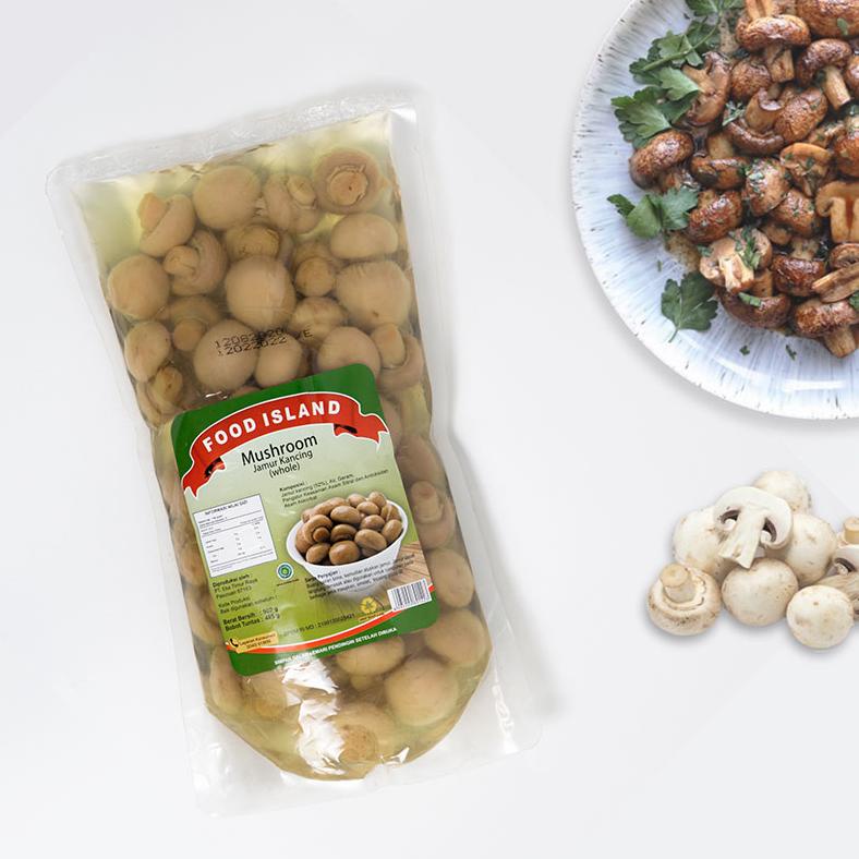 

Terjangkau Pouch Whole Jamur Food Island 900 gr ,.