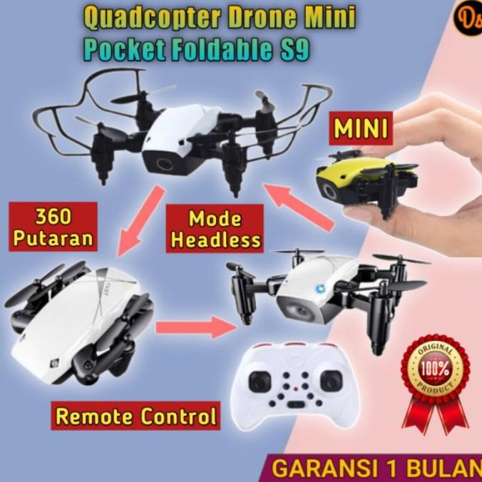 Quadcopter Drone Mini Camera Pocket Foldable Drone Kecil Dron Kecil S9