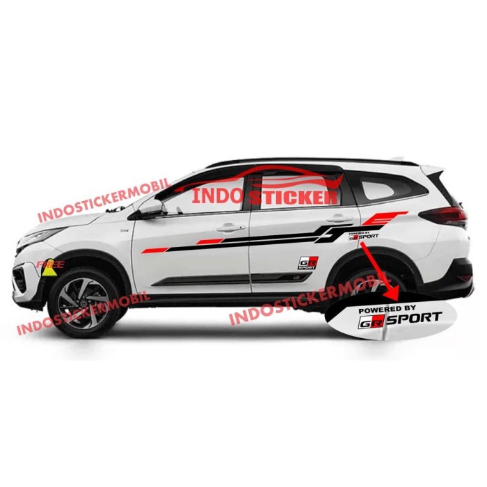Cod - Aksesoris Sticker Stiker Mobil Toyota Rush Gr Sticker Mobil Toyota Kode Ema107