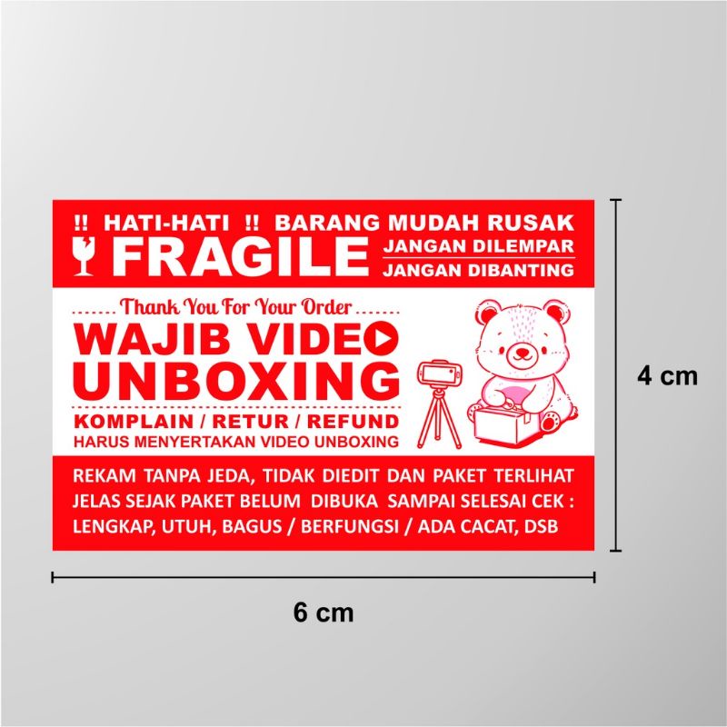 

[Araaa.Store] Sticker Fragile Video Unboxing dan Thank You | Stiker Fragile Pecah Belah | Stiker Wajib Video Unboxing | Stiker Thank You