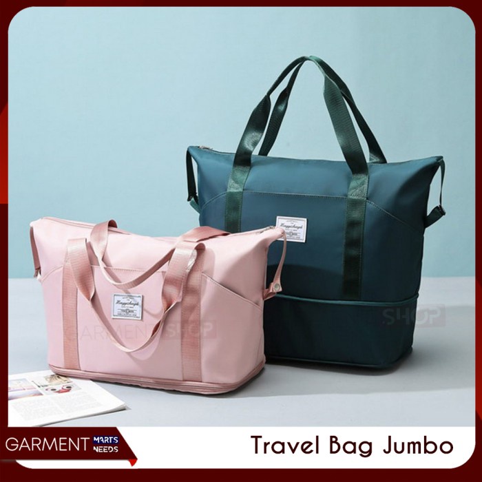 ~~~~~] TASVEL - Tas Travel Jinjing Besar Gym Travel Bag Jumbo Anti Air BAGUS