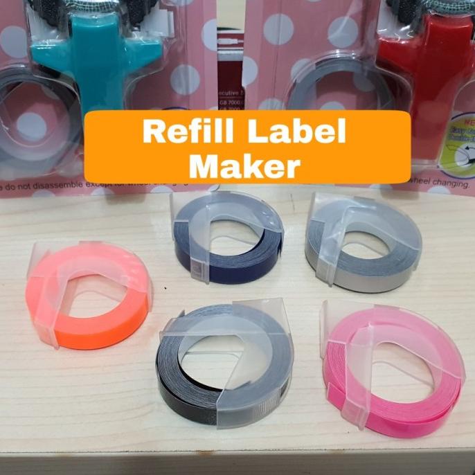 

best seller] HT-Refill Label Maker Emboss 3D Refill Stiker Label DIY
