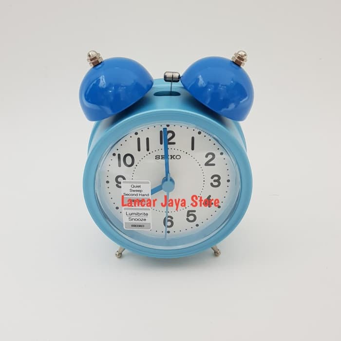Seiko Alarm Clo Qhk035R / Jam Weker Lonceng Qhk035 Merah - Merah
