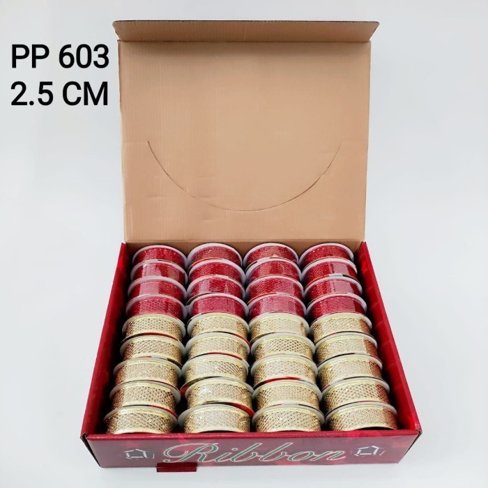 

!!!!!!] GROSIR Pita Natal Kawat Jaring 5cm 3m Dekor Parcel Hampers Ornamen