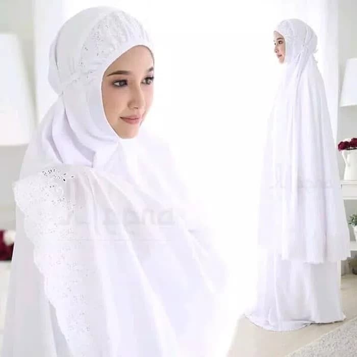 [Original] Mukena Siti Khadijah Katun Rayon Khusus Putih Limited