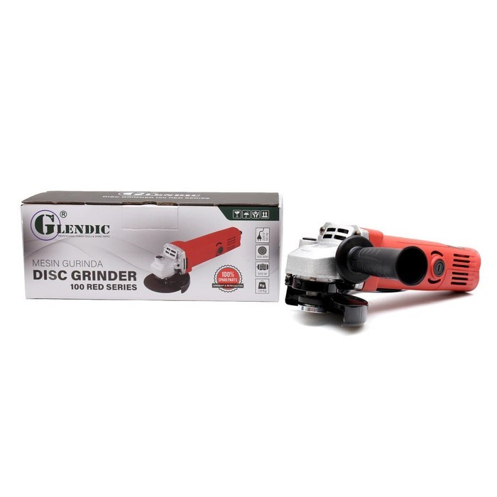 Mesin Gerinda Tangan GLENDIC 100 RED SERIES Disc Grinder 4 inch -Megah CT