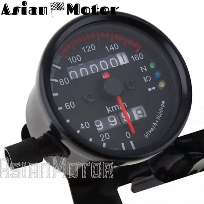 Speedometer Kilometer LED Motor Universal Bulat