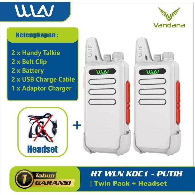 HT WLN KD-C1 PUTIH ISI 2PCS SEPASANG