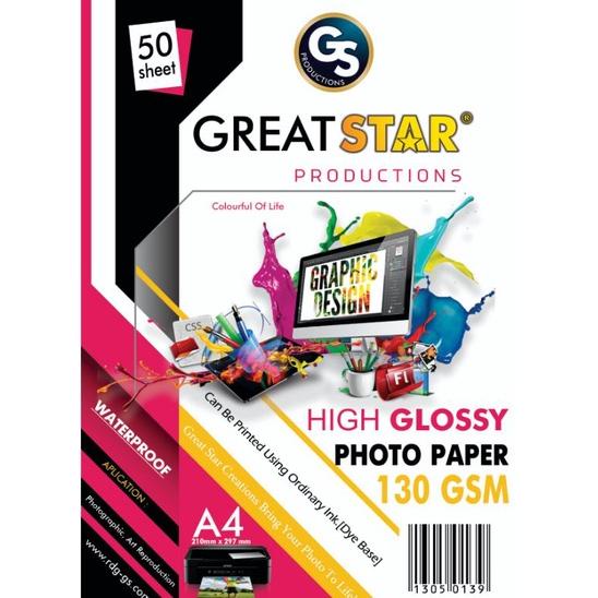 

Recomend GLOSY PO PAPER 130gsm A4/50 Lembar ,,