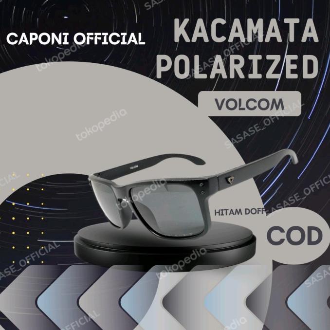 POLARIZED Volcom Kacamata Hitam Pria Style Sport Polarized Anti Silau Terlaris