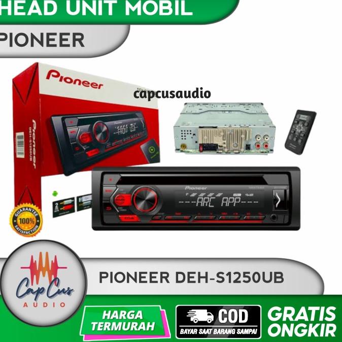 TAPE MOBIL PIONEER DEH-S1250UB SINGLE DIN / HEAD UNIT AUDIO PIONEER