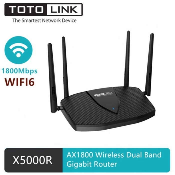 ROUTER TOTOLINK X 5000R AX 1800 WIFI 6 DUAL BAND GIGABIT