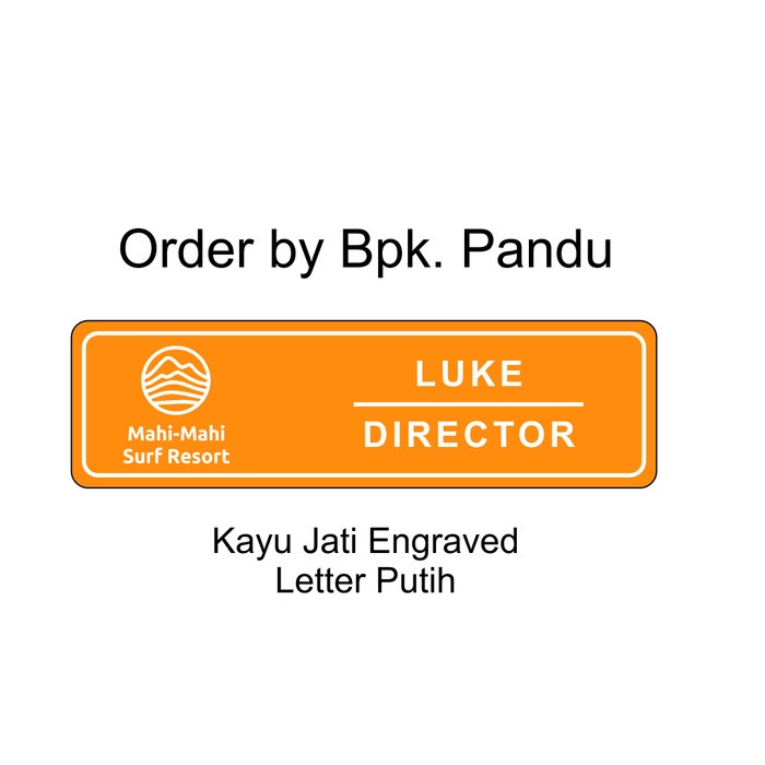 

Buruan beli] Name Tag Custom - Made by Order