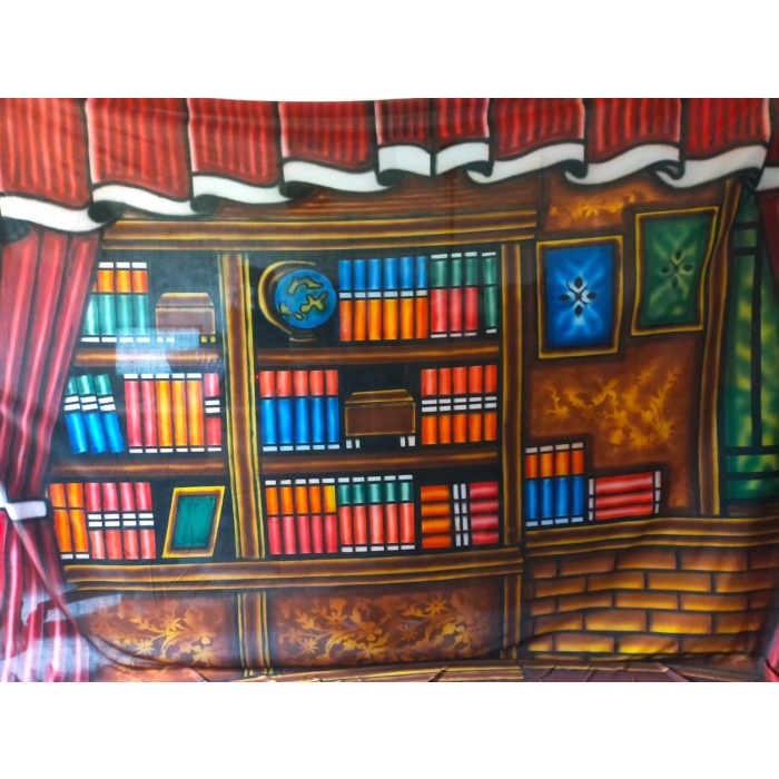 Promo Background Foto Wisuda / Rak Buku Ukuran 2,5X3M Backdrop Wisuda