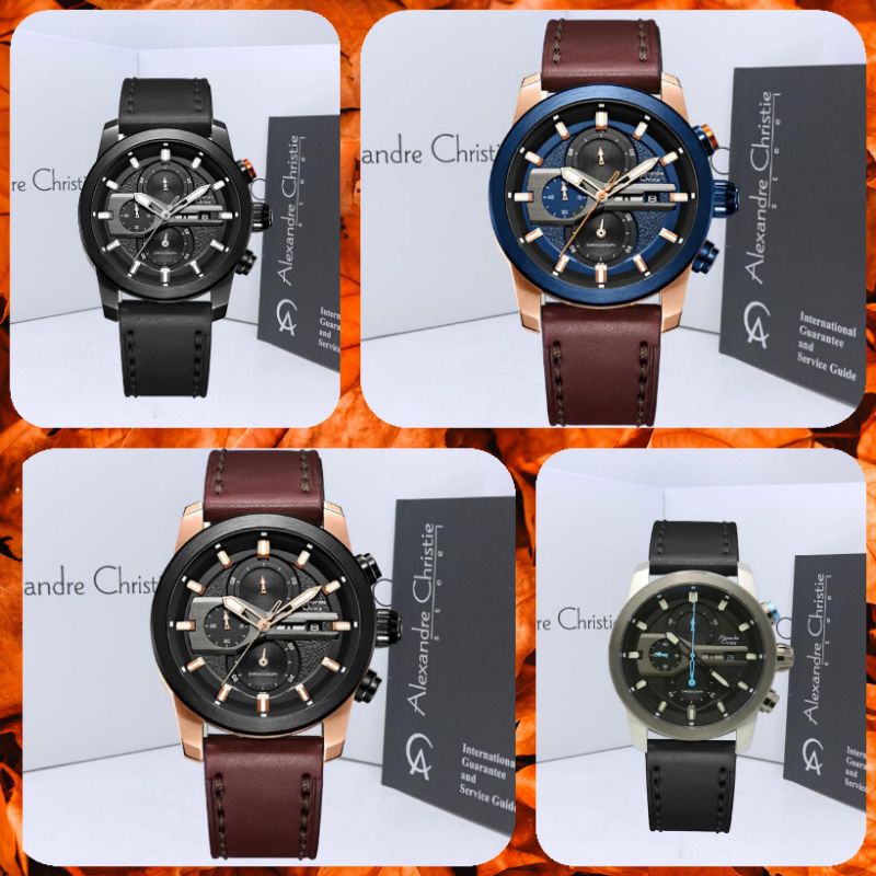Jam Tangan Pria Sport Alexandre Christie 6562 6559 AC6562 AC 6562 AC6559 Tali Kulit