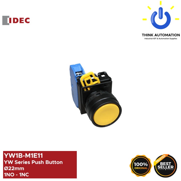 New Pushbutton 22Mm Idec Yw1B-M1E11Y Diskon
