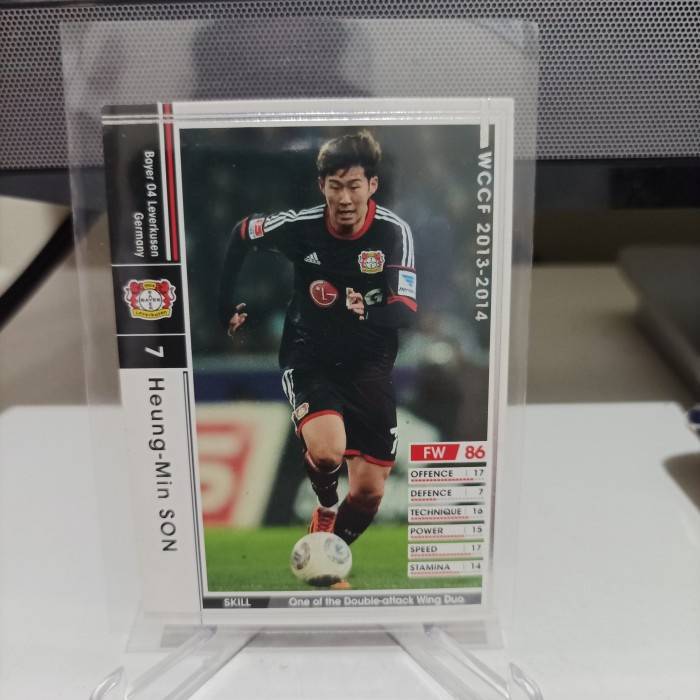 kartu bola panini wccf rookie son heung min bayer 04 leverkusen rare rerekeke85