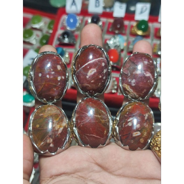 batu cincin pancawarna aceh merah narural akik