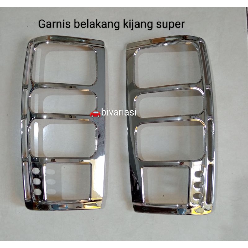 Cover Garnis lampu belakang kijang super crom / garnis belakang kijang super
