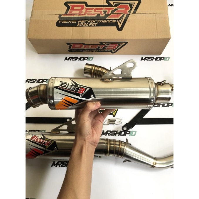 Knalpot Best3 Fullsystem Silincer Panjang & Pendek Bulat Vespa Sprint