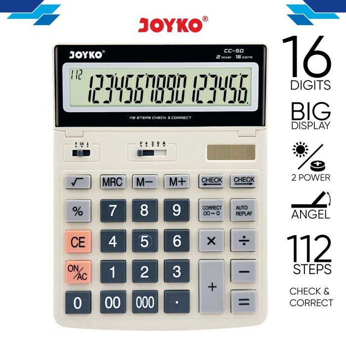 

Promo Calculator Kalkulator Joyko Cc-50 16 Digits