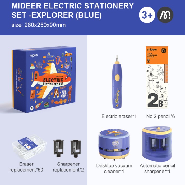 

MIDEER ELECTRIC STATIONERY SET MAINAN EDUKASI ANAK