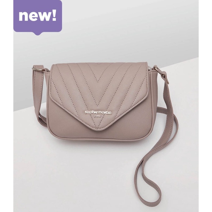 TAS SELEMPANG WANITA JUSTICIA GREY BAG SOPHIE MARTIN PARIS PROMO ORIGINAL 100%