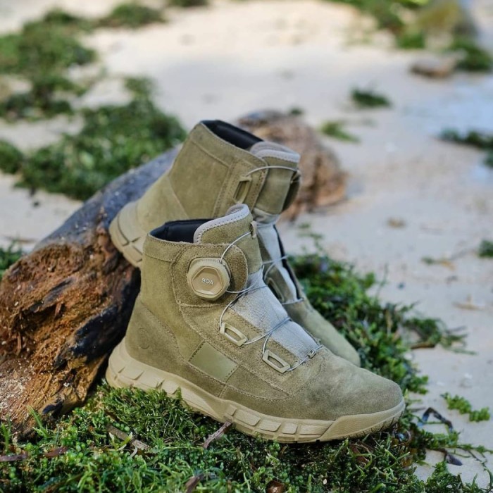 SEPATU PDL TACTICAL TNI POLRI BOA PARABELLUM MIDTRACK ORI OLIVE GREEN ORIGINAL