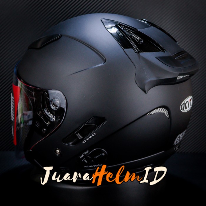 Kyt Helm Galaxy Slide Flat R Visor / Black Doff / Double Visor