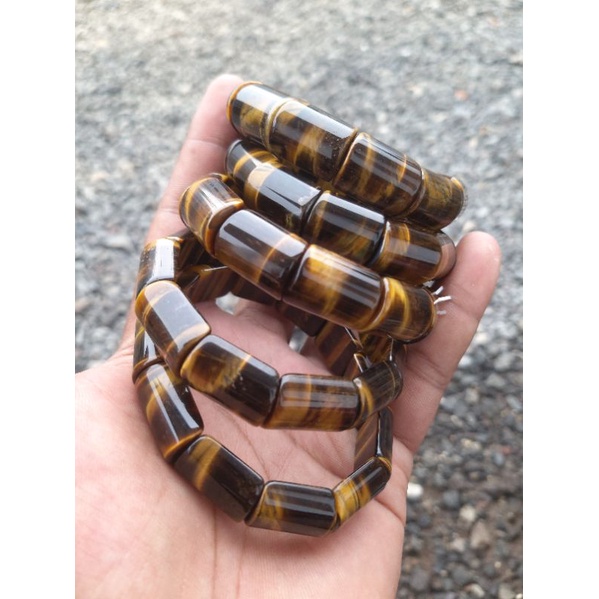 gelang batu tiger eye asli