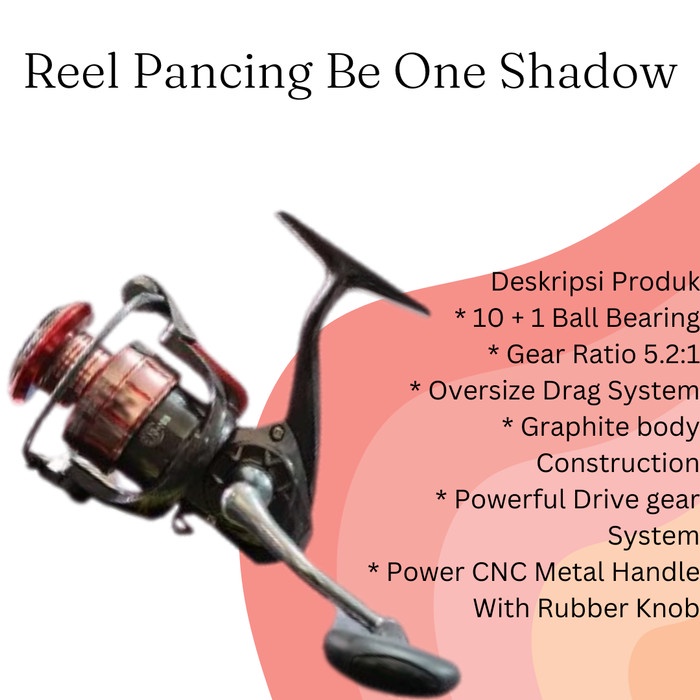 Reel Be One Shadow Dengan 10+1 ball bearing sudah POWER HANDLE Murah