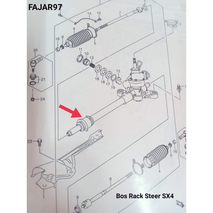 Bush Bos Rak Rack Stir Steering Rack Suzuki Sx4 Best