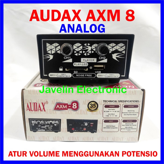 Ampli Audax AXM 8 Analog Amplififer Walet Audax AXM8 versi Potensio
