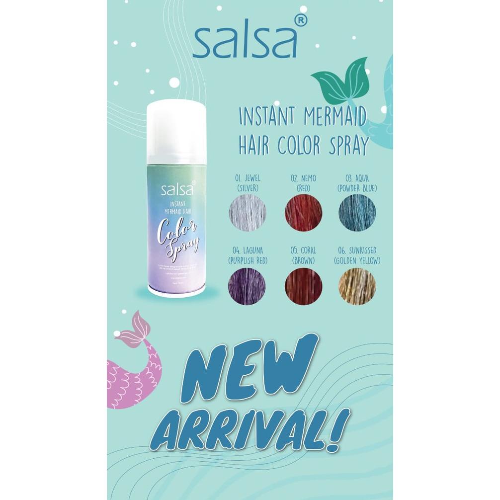 Update * NCC * Salsa  Mermaid Hair Color Spray Pewarna Rambut Sementara Tidak Permanen - Netto 80 ml