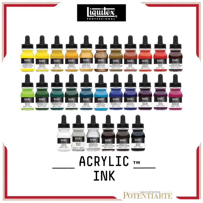 

Gaya Tinta Kaligrafi Akrilik Liquitex 30Ml Acrylic Ink - Part 02