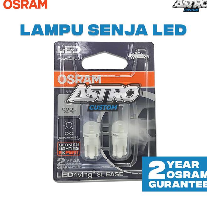 Lampu Bohlam Led Osram / Lampu Senja Cool White Putih T10 Motor Mobil
