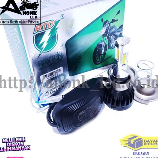Lampu Led Utama Motor Beat Rtd 6Sisi / Lampu Depan Motor 6Sisi-Putih