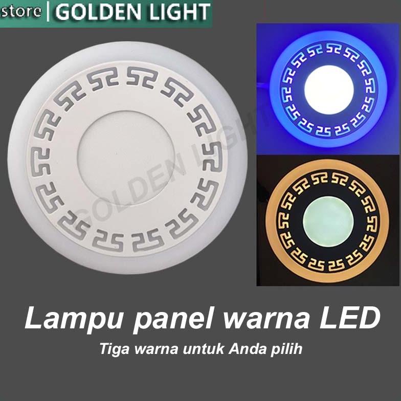 Lampu Downlight LED 3 Warna Lampu Panel LED 3W/4W/6W/12W Lampu Plafon LED Lentera/Penerangan Rumah L